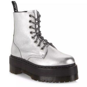 Dr. Martens Jadon Max Boot Metallic Leather Platforms Brand New in Box